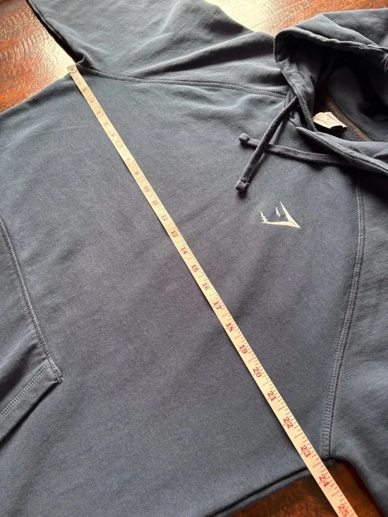 Gymshark Crest Hoodie Navy Blue Size Large - Picture 11 of 15